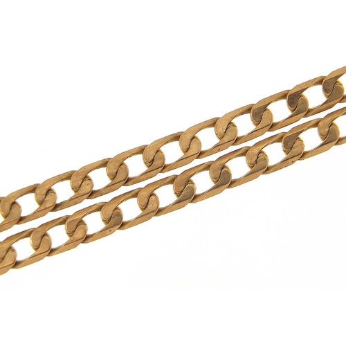 28 - 9ct gold curb link necklace, 47cm in length, 15.6g - this lot is sold without buyer’s premium, the h... 