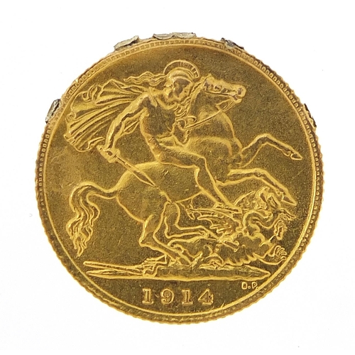 47 - George V 1914 gold half sovereign - this lot is sold without buyer’s premium, the hammer price is th... 