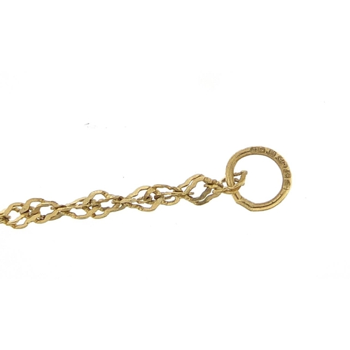 51 - 9ct gold rope twist necklace, 39cm in length, 1.3g - this lot is sold without buyer’s premium, the h... 