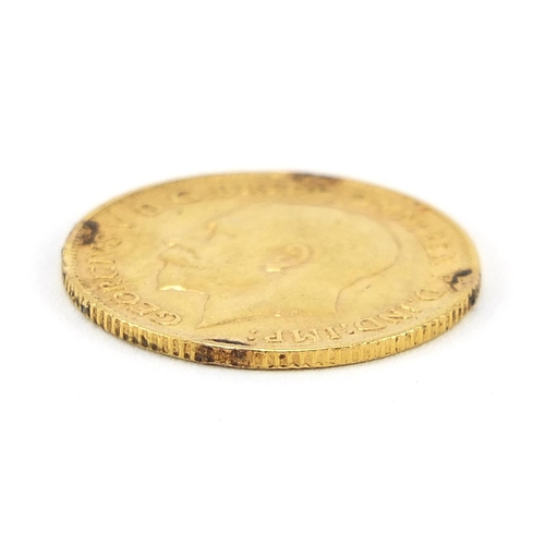 57 - George V 1911 gold half sovereign - this lot is sold without buyer’s premium, the hammer price is th... 
