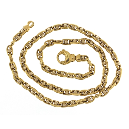 58 - 9ct gold Belcher link necklace, 46cm in length, 17.8g - this lot is sold without buyer’s premium, th... 