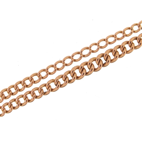 9ct rose gold necklace, 40cm in length, 14.2g