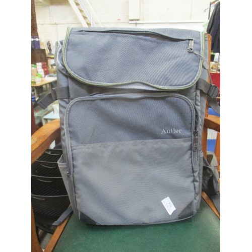 Large Antler Rucksack In Pale Grey And A Small Black Rucksack By Mountain Life