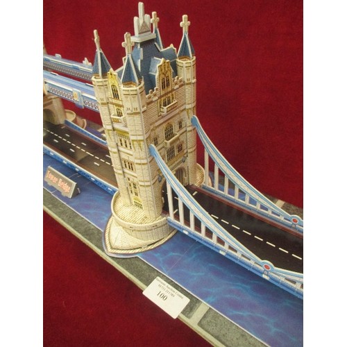 MADE UP MODEL OF TOWER BRIDGE, LONDON ON BASE 80CM