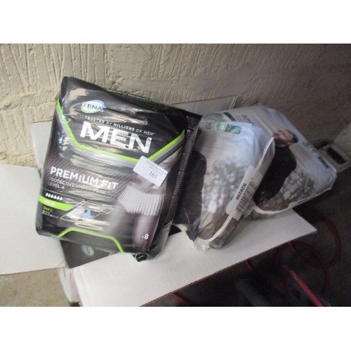 MENS TENA BLADDER PROTECTION SHIELDS/UNDERWEAR. 5 NEW PACKS. TENA AND