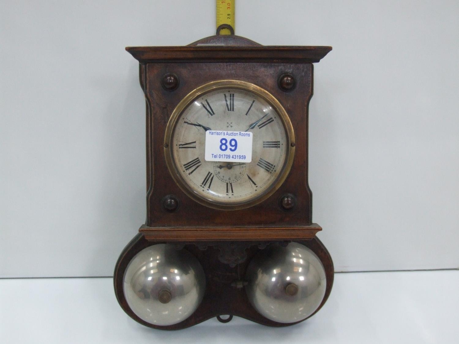 Victorian wall mounted alarm clock H.A.C. Wurtlrmberg
