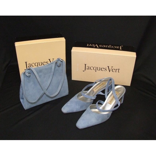 Pair Jacques Vert Pale Blue Suede Shoes 