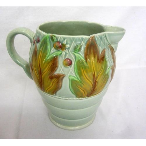 Clarice Cliff Large Celadon Glazed Jug marked to base Newport pottery ...