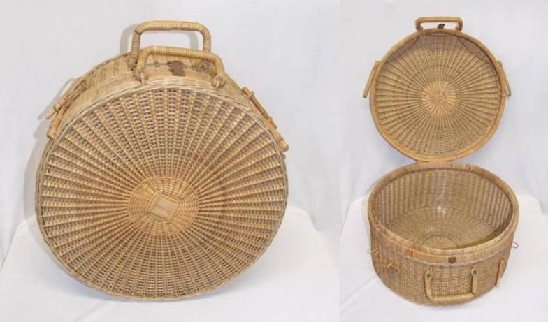 wicker hat box