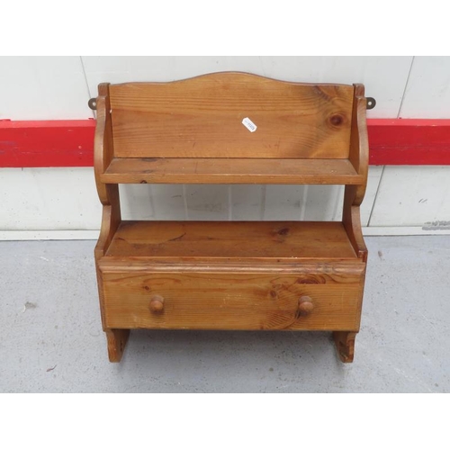 Pine Wall shelf with drawer (A14) Barnebys