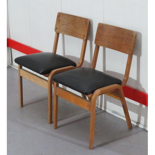 49 - 2 Retro Kitchen Chairs with rexene seats (BW)