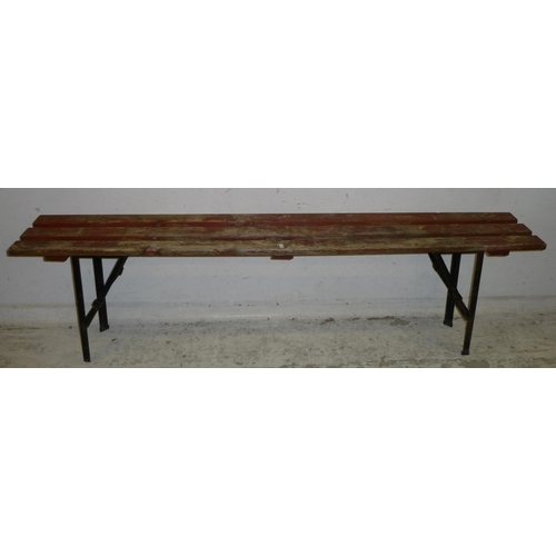 15 - Slatted Folding Bench approx. 6ft L with 3 splats (A14/BWL)