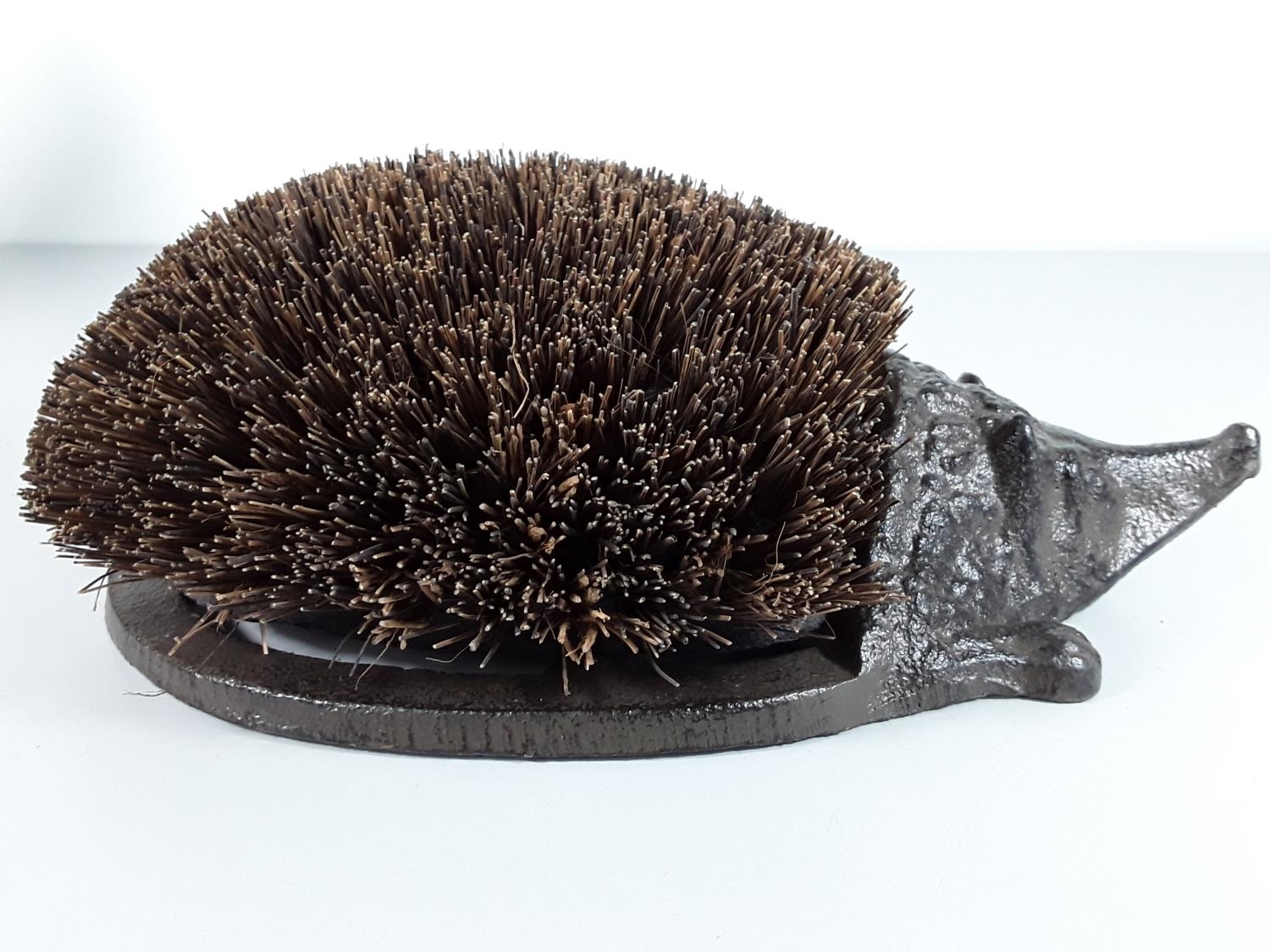 cast iron hedgehog boot brush