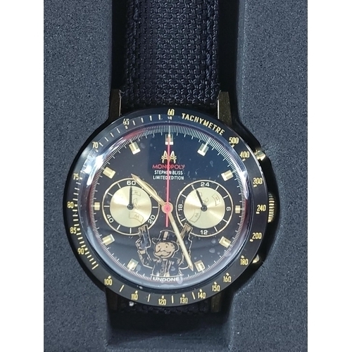 Cased Wrist Watch Boxed Undone Monopoly Moneyman Watch