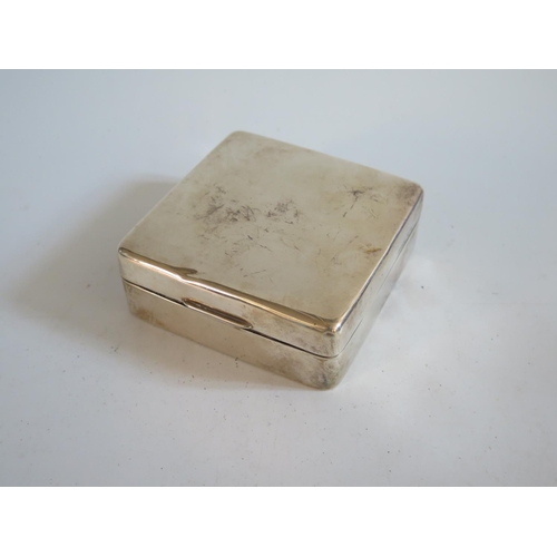 14 - A George V Silver Cigarette Box, London 1925, 8.5cm