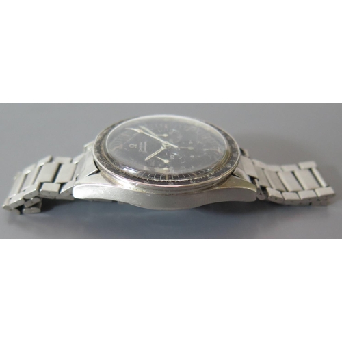 243a - A Gent's Omega Speedmaster 'Ed White' Steel Cased Chronograph Wristwatch, the 17 jewel movement no. ... 