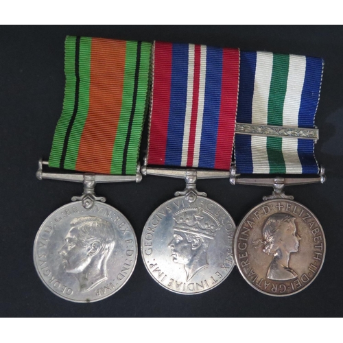 A WWII Medal Pair Navy Long Service and Good Conduct Medal awarded to V ...