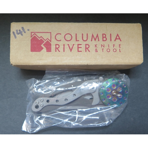 570 - A Columbia River 5010 Snap Fire Folding Knife, boxed new old stock