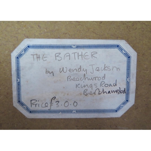 22 - Gwendolen R. Jackson, (b.1919), 'The Bather', Oil Pastel on Board, 59 x 44cm, Framed and 'Well Dress... 