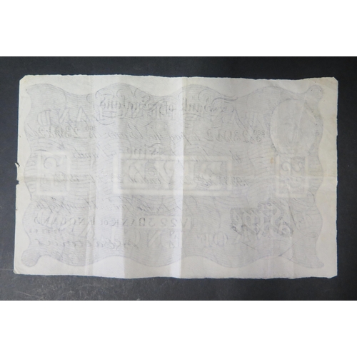 470 - A White £5 Note, Feb. 23rd 1933, 260/J/23012