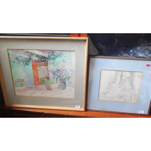37 - Three Watercolours by Irish Artist, Alicia Boyle (1908 - 1997), Signed and labels verso, largest 49 ... 