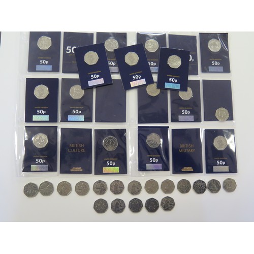 492 - A Collection Of 50p Picture Coins Including Peter Rabbit, sherlock Holmes, The Battle Of Britain, Et... 