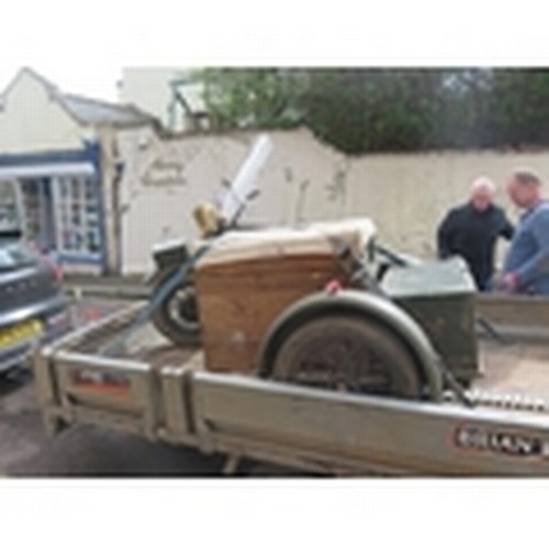 1201 - A WWII Harley Davidson 42WLA 750cc side valve E.C W.D. Fitted with a BSA sidecar with wooden box. Co... 