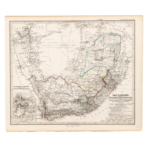 57 - Petermann - TWO MAPS OF SOUTHERN AFRICA FROM STIELER'S HAND-ATLAS
