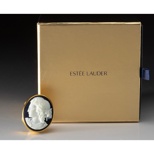 51 - AN ESTEE LAUDER SOLID PERFUME COMPACT, TIMELESS CAMEO, 2010