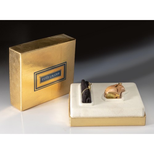 60 - AN ESTEE LAUDER SOLID PERFUME COMPACT, PIG HEAVEN, 1996