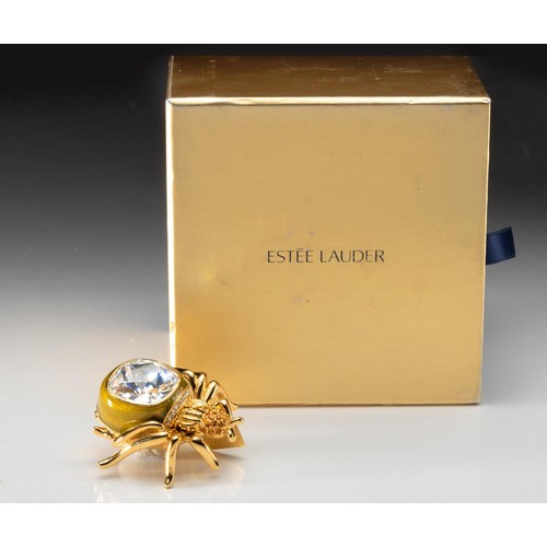 11 - AN ESTEE LAUDER SOLID PERFUME COMPACT, JEWELED SPIDER HOLIDAY EDITION, 2008