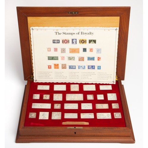38 - A BOXED SET OF SILVER ROYALTY STAMPS