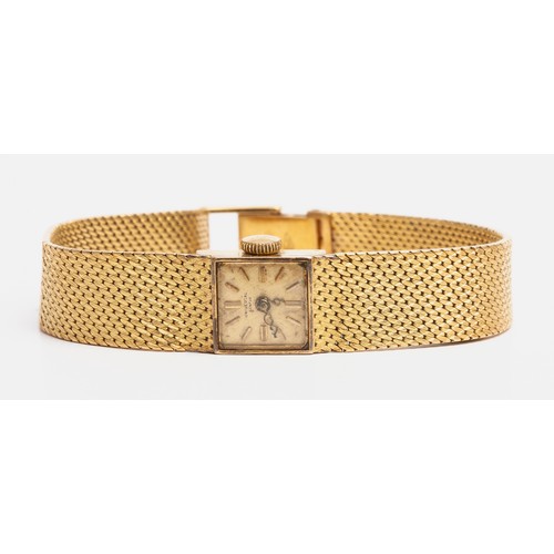 7 - A LADIES GOLD OMEGA WRISTWATCH