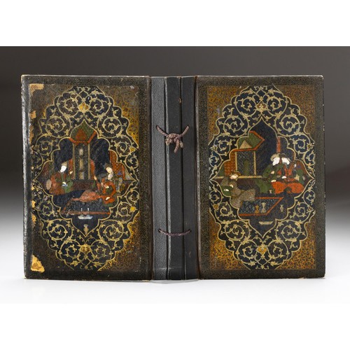779 - AN INDO-PERSIAN PAPIER MÂCHÉ MANUSCRIPT COVER, QAJAR, 19TH CENTURY