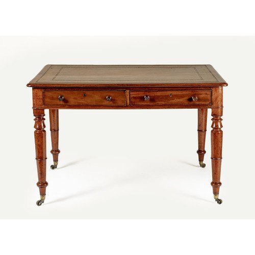 439 - A VICTORIAN WALNUT PARTNERS WRITING TABLE