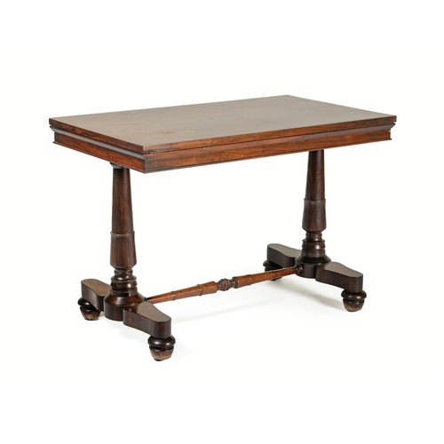 627 - A REGENCY ROSEWOOD STRETCHER TABLE