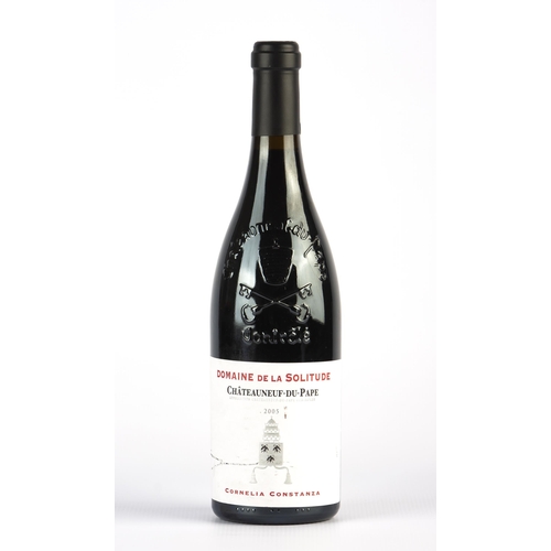 12 - 1 bottle of Chateauneuf-du-Pape red wine 2005 Domaine de la Solitude, France