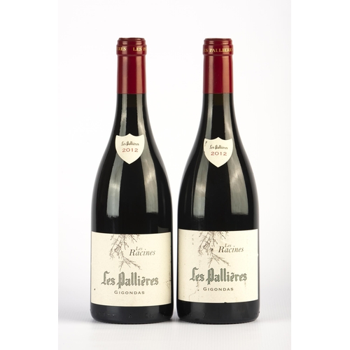 19 - 2 bottles of red wine. 2012 Gigondas Les Racines. France