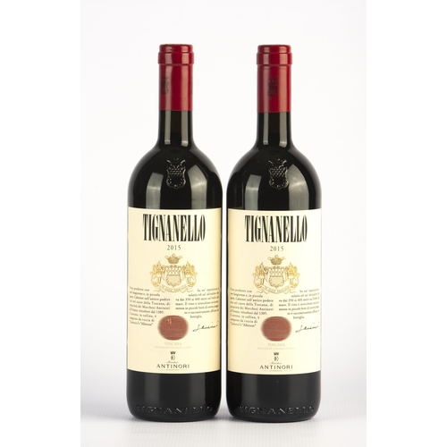 23 - 2 bottles of red wine. Tignanello 2015, Italy