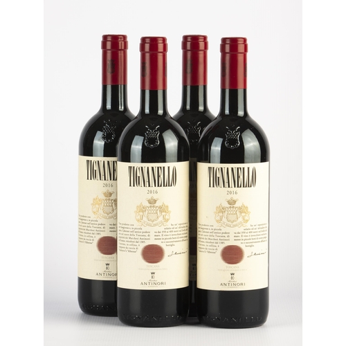 24 - 4 bottles of red wine. Tignanello 2016. Italy