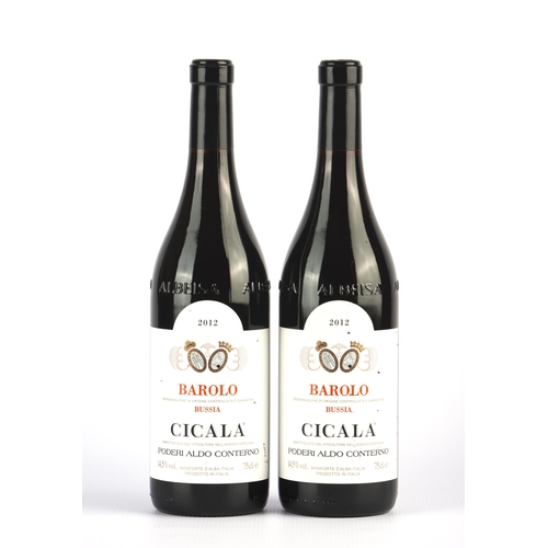26 - 2 bottles of Conterno Cicala Barolo 2012. Italy