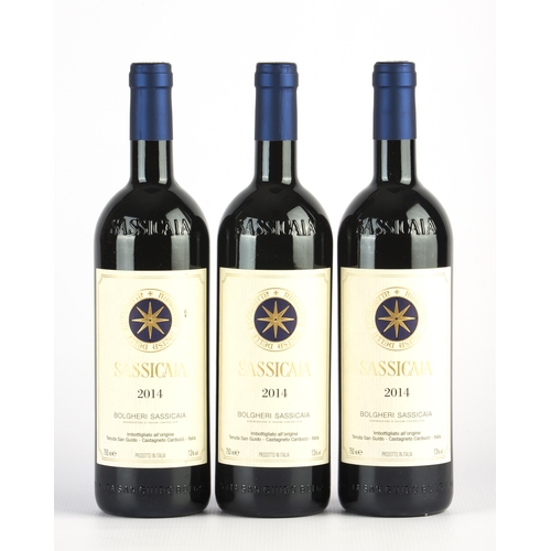 41 - 3 bottles of Sassicaia, Bolgheri. 2014. Italy