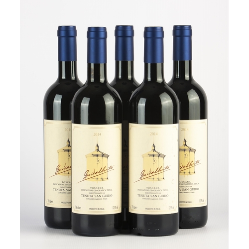 42 - 5 bottles of Guidalberto Tenuta San Guido. 2014. Italy