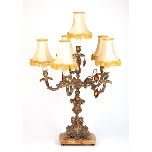 508 - A ROCOCO-STYLE SIX-LIGHT TABLE LAMP