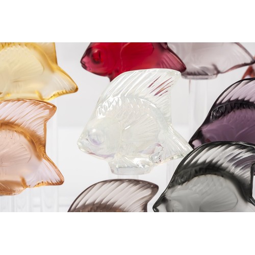 515 - A COLLECTION OF ASSORTED LALIQUE ‘CAP-FERRAT’ LUSTER FISH