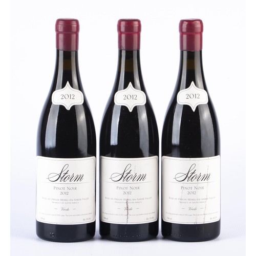 1423 - THREE BOTTLES OF STORM WINES VREDE PINOT NOIR