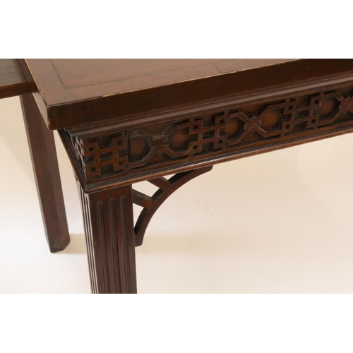 54 - A Fine Irish Mahogany Serving Table. Circa 1760. Of rectangular form with slide fitted to one end. 8... 