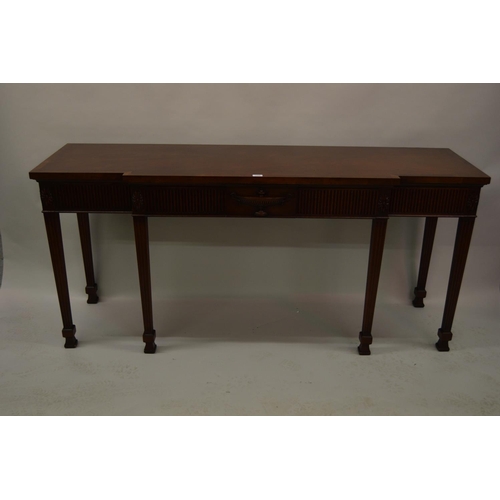 1359 - Titchmarsh & Goodwin, good quality reproduction mahogany breakfront side table in Adam style, the cr... 