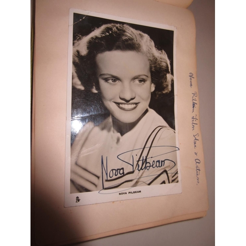 102 - Autograph book containing various signed letters and photographs and autographs including: Princess ... 