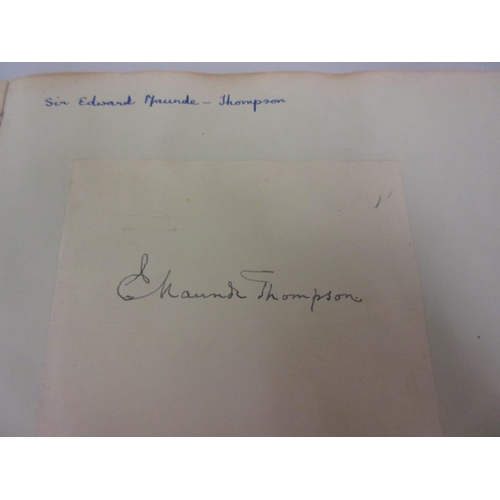 102 - Autograph book containing various signed letters and photographs and autographs including: Princess ... 